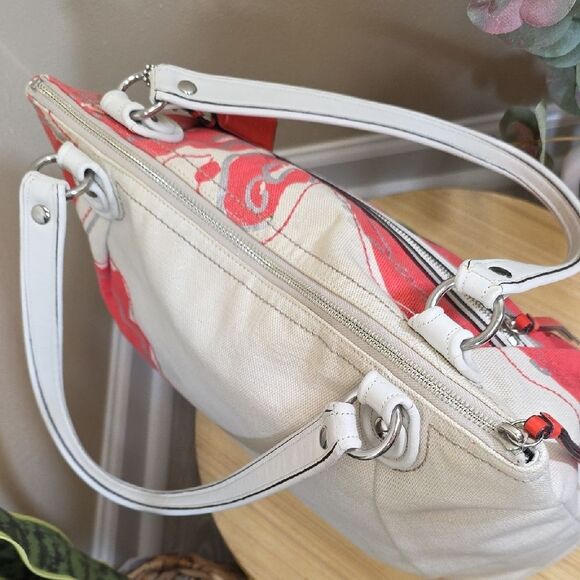 Coach Poppy Placed Flower Glam Tote Multi Color with Wallet - Picture 15 of 16